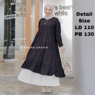 [ ] Midi katun Rayon twill premium polos dress