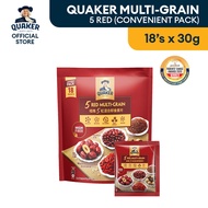 [Sachet] Quaker Five Red Multigrain Mix Oat 30g x 18s / 桂格五 (5）红混合即食燕麦片 便携装 30g x 18s / [Pek Kecil] 
