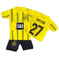 Jersey Bola Anak Setelan Baju Bola Terbaru BVB 09 Dengan Nomor 27 ADEYEMI Berwarna Kuning Hitam