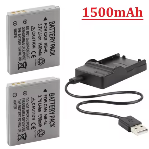 1500mAh NB-4L NB4L NB 4L Battery + Charger for Canon IXUS 30 40 50 55 60 65 80 100 PowerShot SD1000 