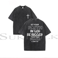 SUKISILK Confidence is greater than fear 1 John 4:18 loose casual unisex cotton T-shirt q151