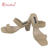 Enako TP Sandals135332- square toe with 2 straps, 6cm high heel