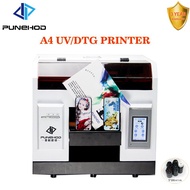 Punehod A4 DTG UV Flatbed Digital Printer mobile color printing machine EPSON R330 Head 3D Embossed varnish support w/fr