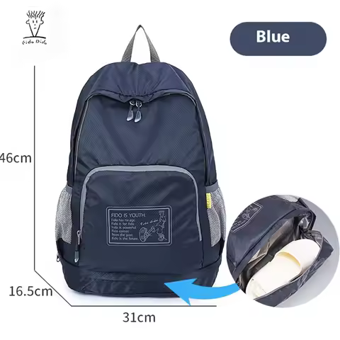 FIDO DIDO Fashion Backpacks Wear-resistant Waterproof Dry Wet Separation Foldable For Travel Shoppin
