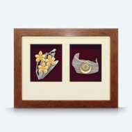 (JS Pewter) 2 in 1 Solid Wood Frame with Gold Plated Pewter | Product Malaysia | Pewter Selangor | C