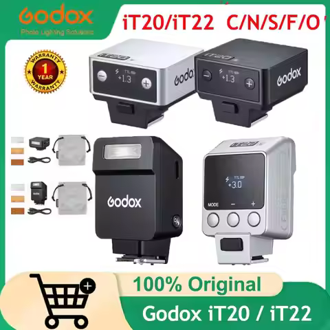 Godox iT20 iT22 TTL Mini Flash C/N/S/F/O Compact Shoe-Mounted On-Camera Flash for Sony Canon Nikon F