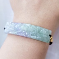 【親翠】天然翡翠 冰綠翠紫貴高顏值山水手牌 | 春彩 | 靠山系列