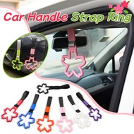 【Hot】Universal Car Tow Strap Tsurikawa Handle Hand Strap Ring Cherry Blossom Hanging Ring Interior A