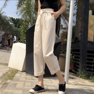 Variety Hot sale Women Cotton Elastic Waist Loose Wide Leg Pants Long Trousers Palazo Linen