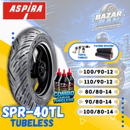 (LATEST PRODUCTION) ASPIRA TUBLES SPR40 TL TIRES (80/80-14 / 90/80-14 / 100/80-14 / 100/90-12 / 110/