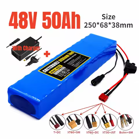 48V 13S2P 18650 powerful battery pack, 50Ah large capacity lithium battery, rechargeable li-ion batt