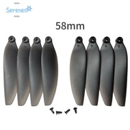 SERENEN Folding Propeller Blades, Black Universal Remote Control Drone Parts, Plastic 58mm/66mm Quad