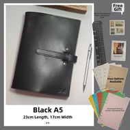 Cangwo Genuine Leather Refillable Notebook Plant Tanned Cowhide A5 A6 A7 Size Diary Bookbound Notebo