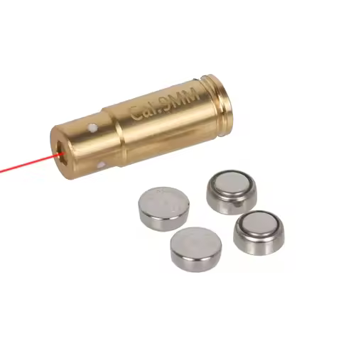 High Quality 9mm 9x19mm Red Laser Boresighter Training Bullet Snap Caps Bore Sight Hunting Handgun A