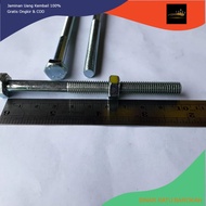 RATU WHITE NUT BOLT M8 X 100 / BMP M8X100 / BOLT M8X100 WHITE BMP M8