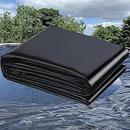 COOCURE 10x15 ft and 20 Mil Thickness Pond Liner, Pliable &amp; Durable LLDEP Material, A Liner for Fish or koi Pond, Waterfall Base, Fountain and Bed Planter(10x15ft, 20 Mil, Black, LLDEP Material)