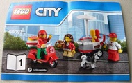 Lego City 60097 Pizza delivery scooter & hotdog stand with 3 minifigs and 1 dog 淨薄餅外送電單車及小食店 (全新 未砌 