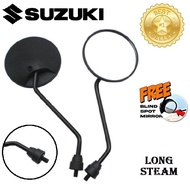 SUZUKI Smash 110-115 | Accessories Motorcycle Clear Side Mirror Long Stem Color Black | COD