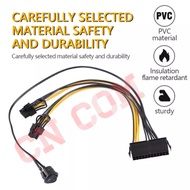 1PC ATX Power 24Pin Pair 6+2 Pin 8 On Off Switch Cable 6Pin 8Pin Male 24 Female Wire