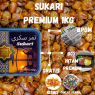 Super [1Kg] Kurma Sukari Al Qassim Arab Asli 1Kg Kualitas Premium
