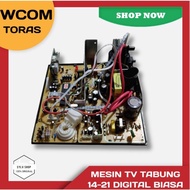 Mesin Tv Tabung Digital/Analog/Tanpa Tuner China Wcom Toras 14Inch -