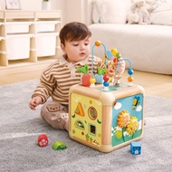 Hape E0527 Green Thumbs Activity Cube Suitable for Age 1-3 Years