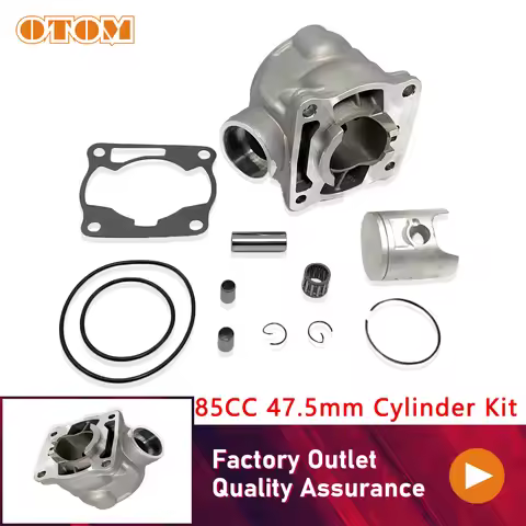 OTOM 85CC 47.5mm Bore Motorcycle Cylinder Kit Cylinder Block Piston Pin Ring Gasket Set For YAMAHA Y