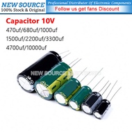 [2-50pcs] 10V Electrolytic Capacitor 100uf 470uf 680uf 1000uf 1500uf 2200uf 3300uf 4700uf 10000uf Al