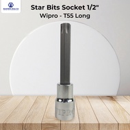 Star Bit Socket 1/2" T55 x 100 L Wipro / L Sock Wrench