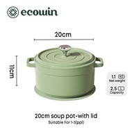 Ecowin Cookware 20/24cm Enamel Dutch Sourdough bread Pot Maifan Stone Nonstick Coating Casserole Ste