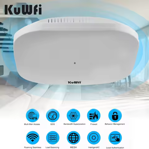 KuWFi Ceiling AP WIFI 6 1800Mbps Wireless 5.8G &2.4G WIFI Router WiFi Access Point Indoor AP Signal 