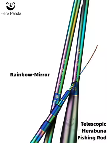 Rainbow Mirror Telescopic Herabuna Taiwan Fishing Rod 28 Tonality High Tonnage Carbon Fiber Cloth Cr