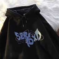 Oversized Fleece Cotton SERAXD Hoodie Long Sleeve Harajuku Korean Hoodie Bigsize ML XL 2XL 3XL 4XL 5