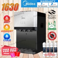 Midea 1630 Hot&amp;Warm&amp;Cold Water Dispenser - 4 pcs Korea HALAL Filter - Compressor cooling - Table Top