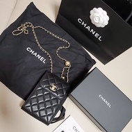Chanel 金球手機包 phone holder with chain