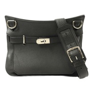 HERMES Togo皮革/Swift皮革Jypsiere 31肩背袋Noir