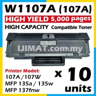 10x Laser Toner Compatible to HP W1107A HP107A Cartridge for HP Laserjet 107A 107W MFP 135a 135w MFP