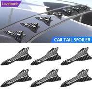 【READY STOCK】LOVETOUCH 1pcs/6pcs Carbon Fiber ABS Car Roof Shark Paste Fin Diffuser Vortex Generator