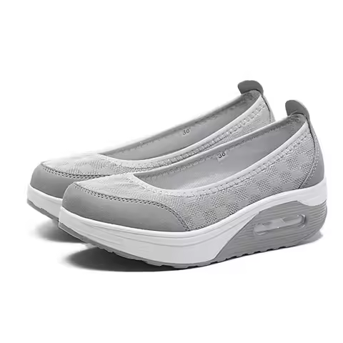 Women Platform Sneakers 2021 New Fashion Womens Casual Office Shoes Wedges Swing Shoes Thick Sole Bi