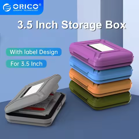 ORICO 3.5 Inch HDD Protection Box with Label Shockproof/Storage HDD Enclosure Cover Case Waterproof