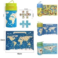 World Map Puzzle In A Tube 108Pcs / World Map