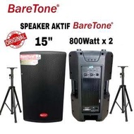 Speaker aktif 15 inch Baretone Max 15H 800watt bluetooth include 2 speaker aktif Original