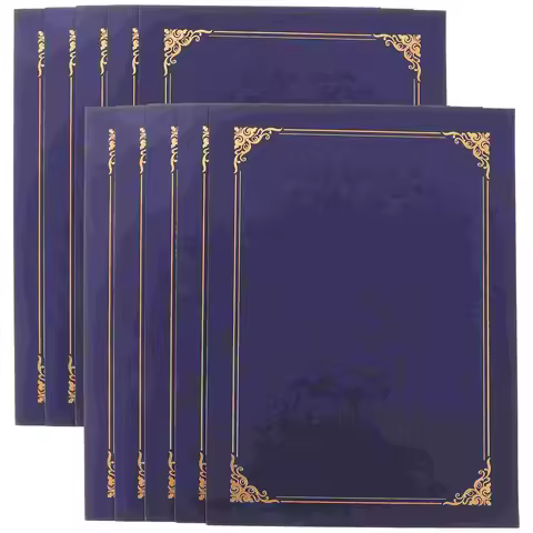 10Pcs Blank Gold Foil Award Certificate Folder Appointment Letter Contract Cover Document Holder Dip