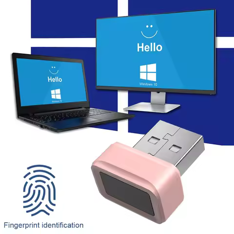 USB Fingerprint Key Reader Biometric Mini Key Dongle Anti-Spoofing Windows Hello FIDO U2F Speedy Mat