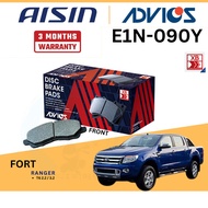 Advics Aisin Disc Brake Pad Front E1N090Y  Ford Ranger T6 T7 2.2 3.2 2011 Mazda BT-50 BT50