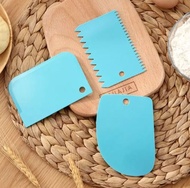 Scrapper Kue Set 3 in 1/Alat Potong Adonan/Spatula Cake Pemotong Adonan Ulen/Adonan Kue
