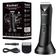 Kemei ที่เล็มขนขาหนีบสำหรับผู้ชายและผู้หญิงเครื่องโกนหนวดไฟฟ้าที่ชาร์จใหม่ได้ขนหนวดหน้าสำหรับที่ทำความสะอาดร่างกาย