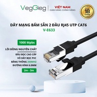 VEGGIEG CAT6 pre-pressed network cable | Round wire 2-3M long | 2 alloy-coated molded ends | | V-E63