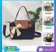 Jannah Beg Tangan Wanita Bahu Jinjing Silang( Scarf Women Office Outer Crossbody Sling Shoulder Bag 