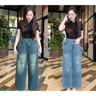Mushroom Down Jeans with Front Zip and Elastic Back High Waist Available in Sezi 44kg -76kg